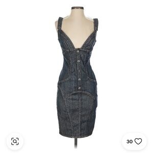 Denim Button-Up Dress